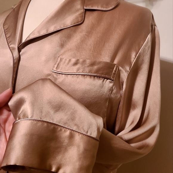 Silk Long Sleeve Blouse Small - Picture 6 of 7